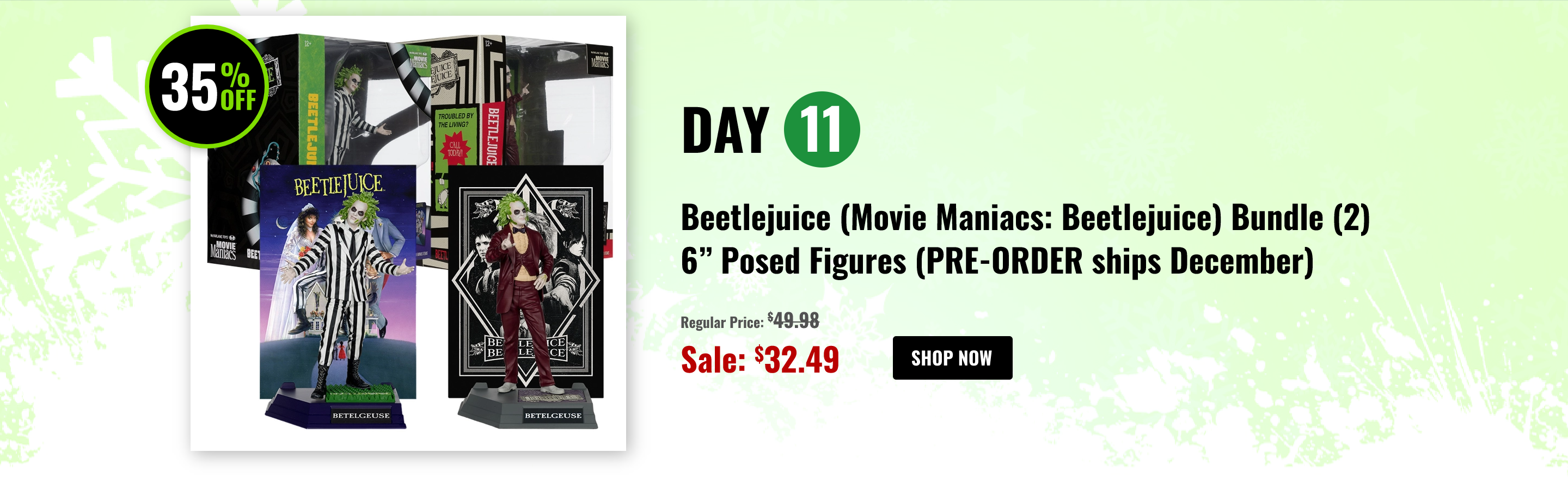 Beetlejuice (Movie Maniacs: Beetlejuice) Bundle (2) 6" Posed Figures