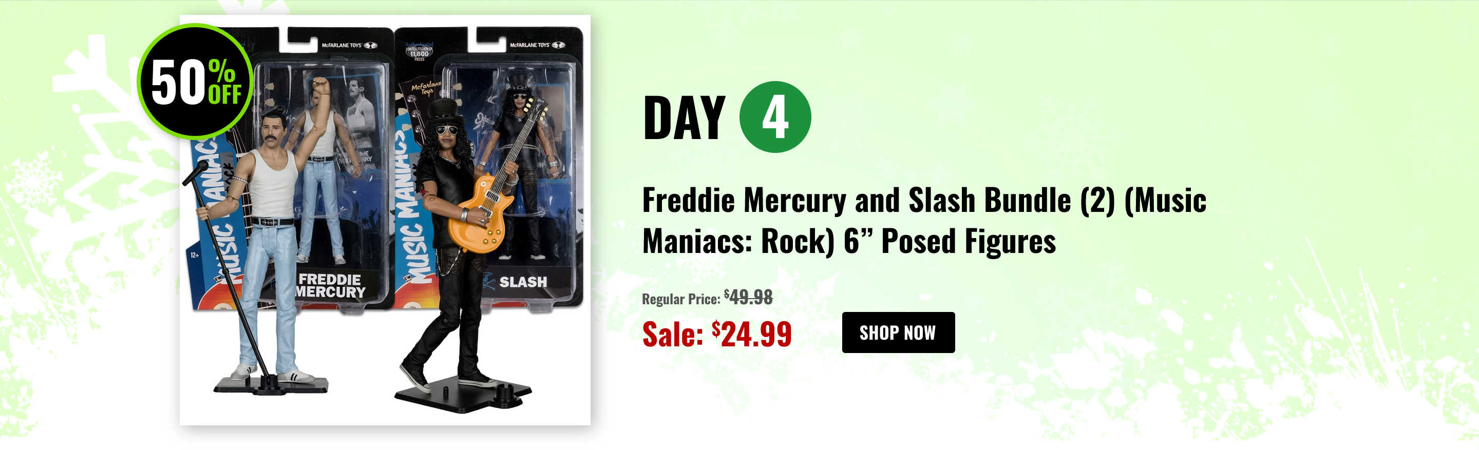 Freddie Mercury and Slash Bundle (2) (Music Maniacs: Rock) 6" Posed Figures