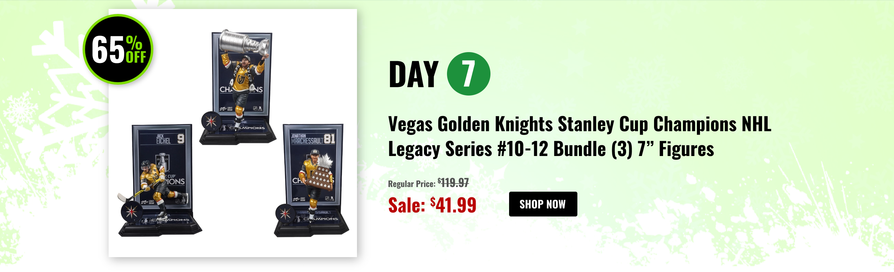 Vegas Golden Knights Stanley Cup Champions NHL Legacy Series #10-12 Bundle (3) 7" Figures